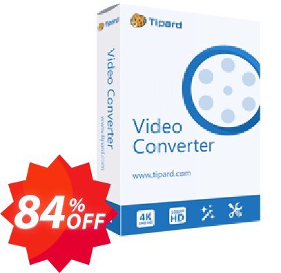 Tipard Video Converter Lifetime Coupon code 84% discount 