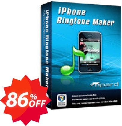 Tipard iPhone Ringtone Maker Lifetime Coupon code 86% discount 
