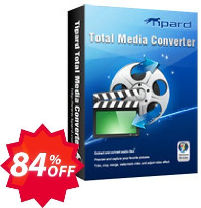 Tipard Total Media Converter Lifetime Coupon code 84% discount 