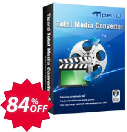 Tipard Total Media Converter Lifetime Coupon code 84% discount 