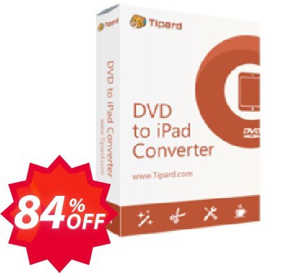 Tipard DVD to iPad Converter Lifetime Coupon code 84% discount 