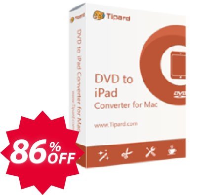 Tipard DVD to iPad Converter for MAC Coupon code 86% discount 