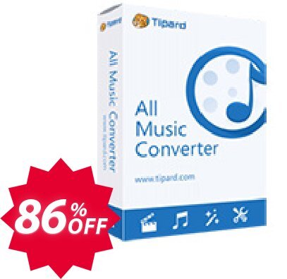 Tipard All Music Converter Lifetime Coupon code 86% discount 