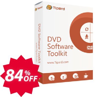 Tipard DVD Software Toolkit Platinum Coupon code 84% discount 