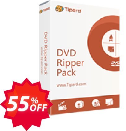 Tipard DVD Ripper Pack Lifetime Coupon code 55% discount 