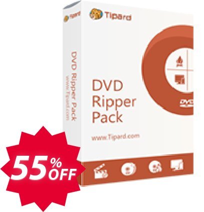 Tipard DVD Ripper Pack Lifetime Coupon code 55% discount 