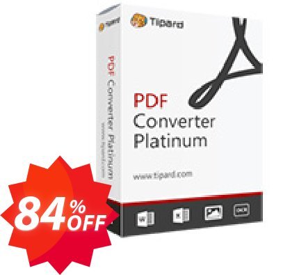 Tipard PDF Converter Platinum Lifetime Coupon code 84% discount 