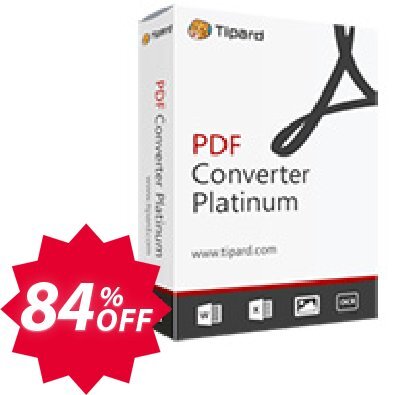 Tipard PDF Converter Platinum Lifetime Coupon code 84% discount 