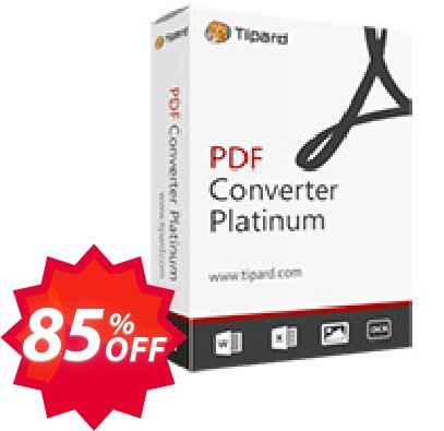 Tipard PDF Converter Platinum Coupon code 85% discount 