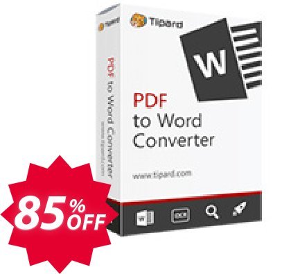 Tipard PDF to Word Converter Lifetime Coupon code 85% discount 