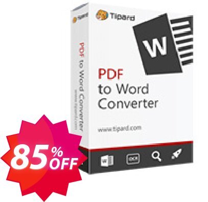 Tipard PDF to Word Converter Lifetime Coupon code 85% discount 