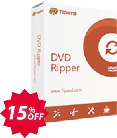 Tipard DVD Ripper Multi-User Plan, 5 MACs  Coupon code 15% discount 