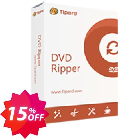 Tipard DVD Ripper Multi-User Plan, 5 MACs  Coupon code 15% discount 