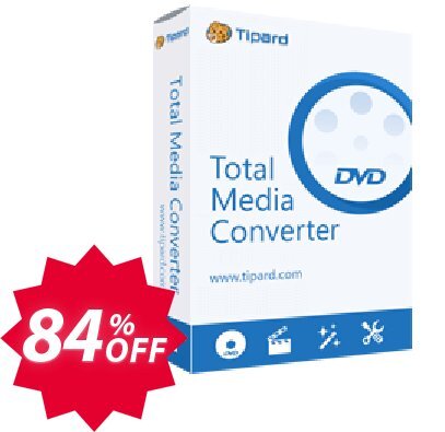 Tipard Total Media Converter Platinum Lifetime Coupon code 84% discount 