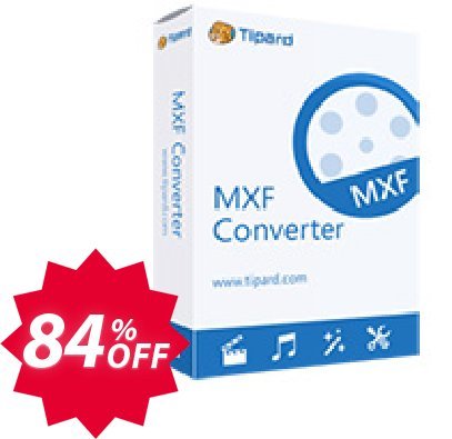 Tipard MXF Converter Coupon code 84% discount 