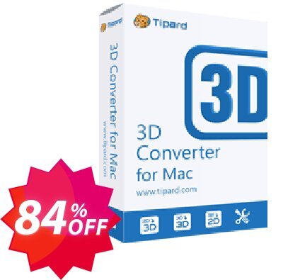 Tipard 3D Converter for MAC Coupon code 84% discount 