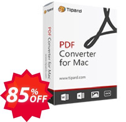 Tipard PDF Converter for MAC Coupon code 85% discount 