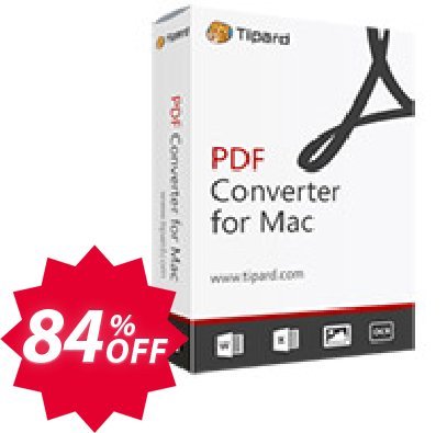 Tipard PDF Converter for MAC Lifetime Coupon code 84% discount 