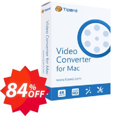 Tipard Video Converter for MAC - Yearly Coupon code 84% discount 