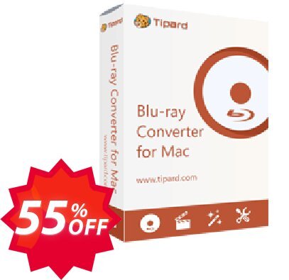 Tipard Blu-ray Converter for MAC Coupon code 55% discount 