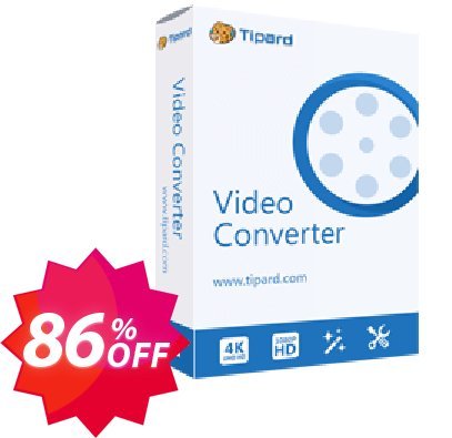 Tipard MP4 Video Converter Coupon code 86% discount 