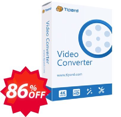 Tipard MP4 Video Converter Coupon code 86% discount 