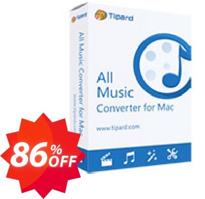 Tipard All Music Converter for MAC Lifetime Coupon code 86% discount 