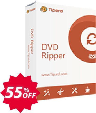 Tipard DVD Ripper, Monthly  Coupon code 55% discount 