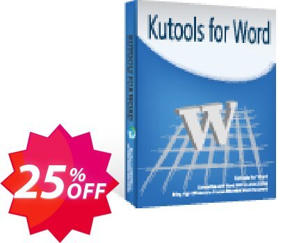 Kutools for Word Coupon code 25% discount 