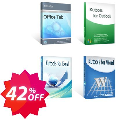 Office Tab + Kutools for Excel / Outlook / Word Coupon code 42% discount 