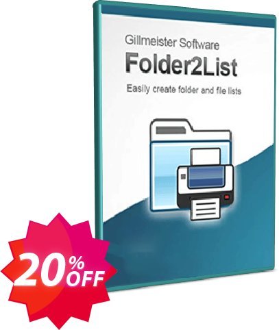 Folder2List , 5-User Plan  Coupon code 20% discount 