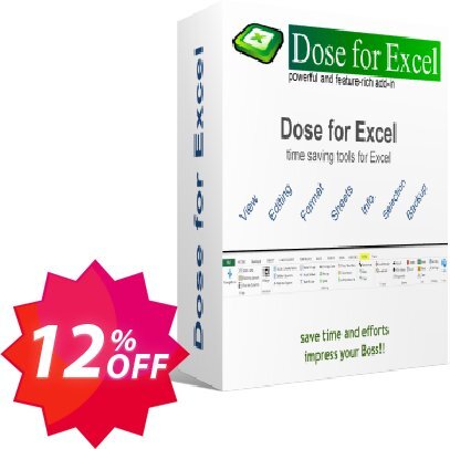 Dose for Excel Coupon code 12% discount 