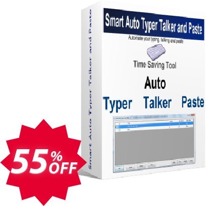 Smart Auto Typer Talker and Paste Coupon code 55% discount 