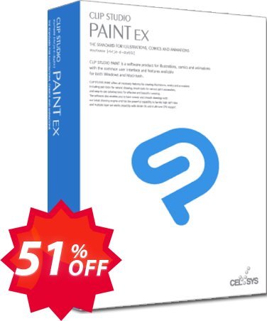 Clip Studio Paint EX, Yearly plan  Coupon code 51% discount 