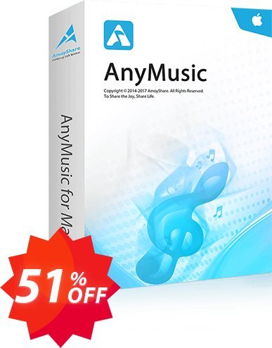 AnyMusic for MAC Coupon code 51% discount 