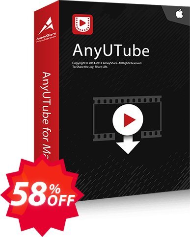 AnyUTube for MAC Monthly Coupon code 58% discount 