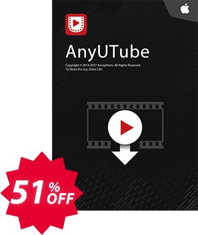 AnyUTube for MAC Coupon code 51% discount 