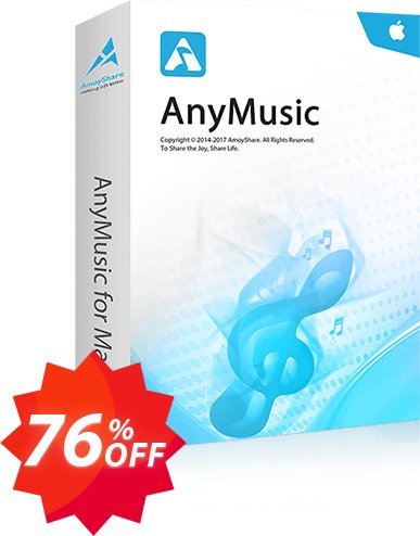 AnyMusic for MAC Lifetime Coupon code 76% discount 