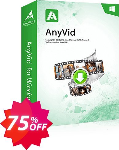 AnyVid Lifetime, 5 PCs  Coupon code 75% discount 