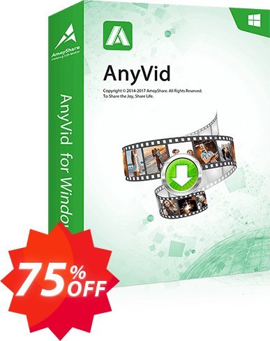 AnyVid Lifetime, 10 PCs  Coupon code 75% discount 
