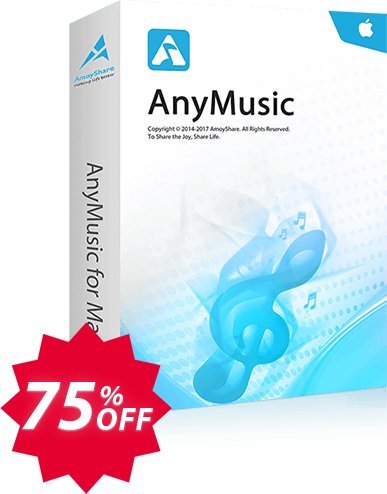 AnyMusic for MAC Lifetime, 5 PCs  Coupon code 75% discount 