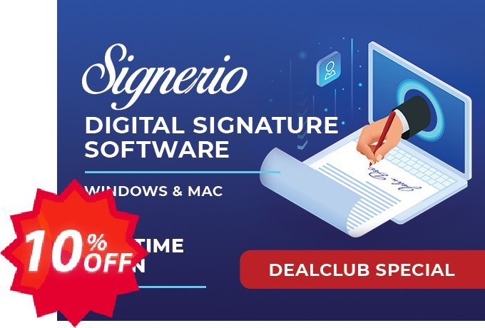 Signerio EXTENDED Coupon code 10% discount 