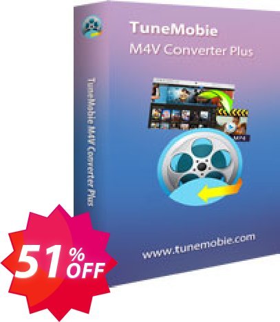 TuneMobie M4V Converter Plus, Family Plan  Coupon code 51% discount 