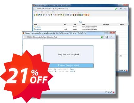 Easy File Management Web Server, 180 users Plan  Coupon code 21% discount 