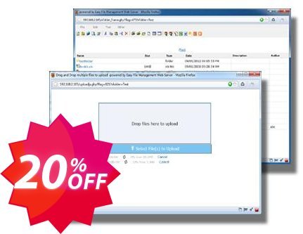 Easy File Management Web Server, 280 users Plan  Coupon code 20% discount 