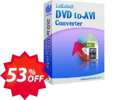 LeKuSoft DVD to AVI Converter Coupon code 53% discount 