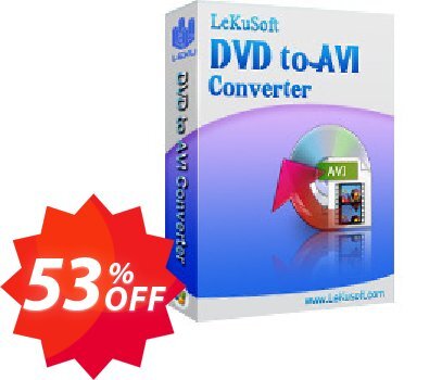 LeKuSoft DVD to AVI Converter Coupon code 53% discount 