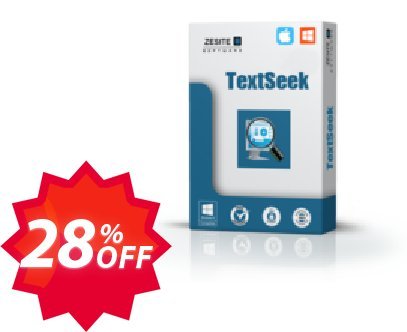 TextSeek, Personal licence, Yearly  Coupon code 28% discount 