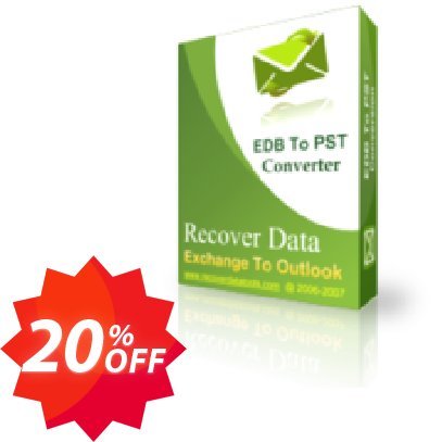Recover Data for Exchange EDB to Outlook PST - Corporate Plan Coupon code 20% discount 