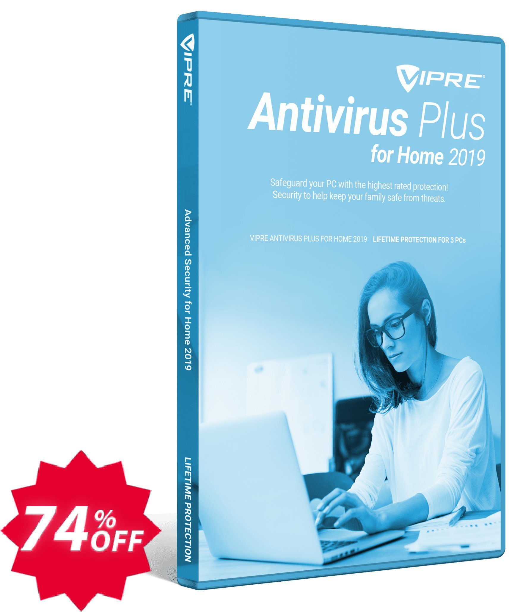VIPRE Antivirus Plus for Home Coupon code 74% discount 